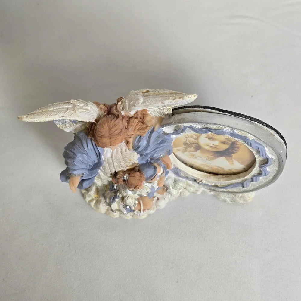 Polyresin Guardian Angel Picture Photo Frame by Lincolnshire With Box,‎ Vintage